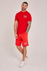 Men's Luxury 570s T-Shirt & Shorts Twin Set - Red