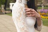 Aria Lace Sleeve Bandage Co-Ord - White