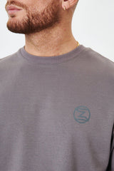 One Arm Print Sweatshirt - Grey