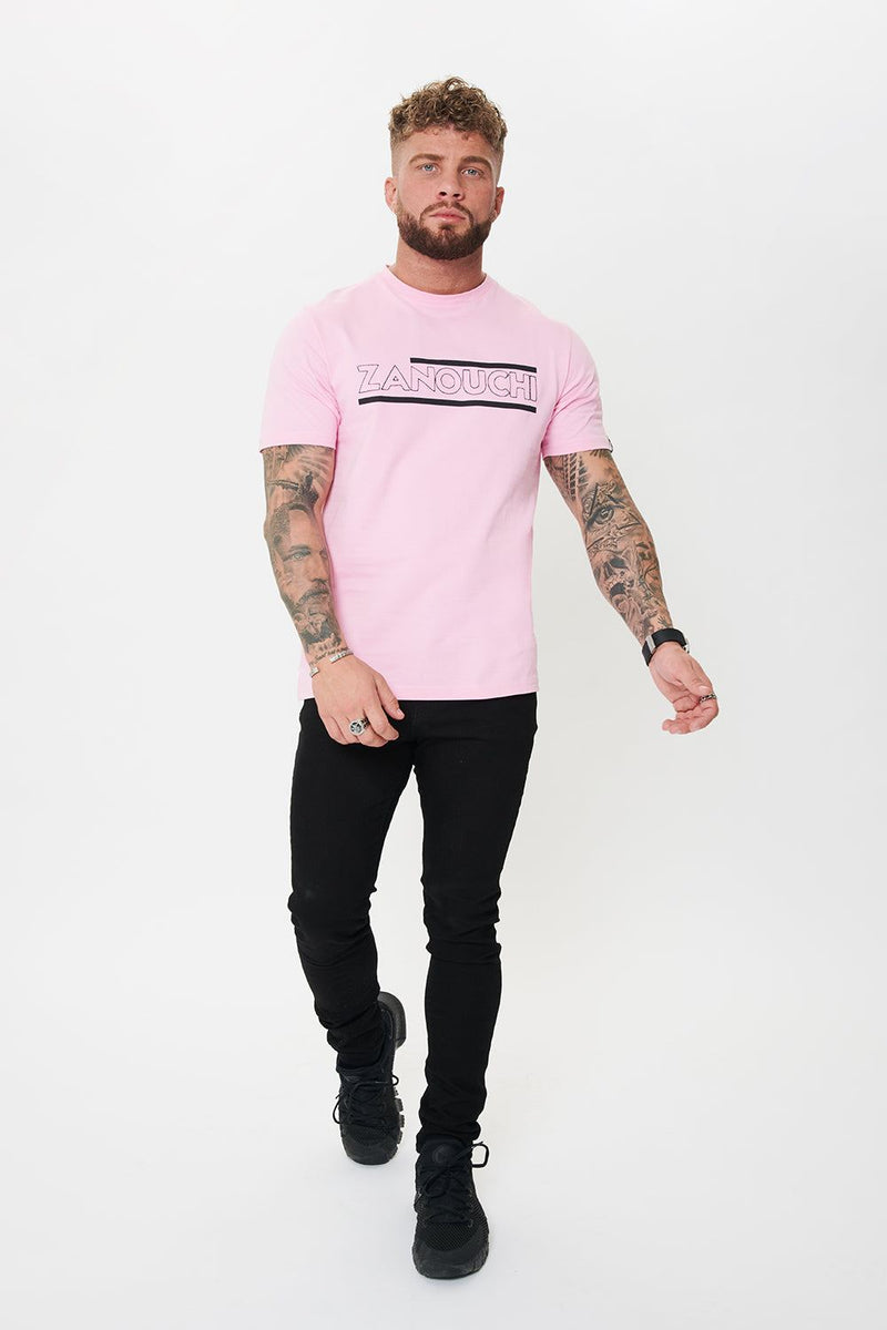Men's Bougee T-shirt - Pink/Black