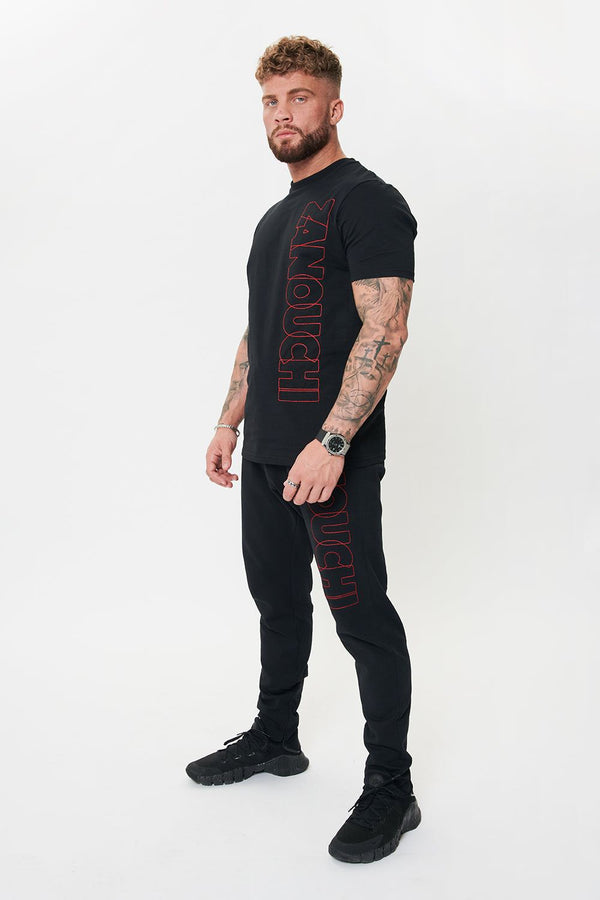 NYL T Shirt & Joggers Twin Set - Black/Red