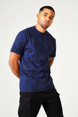 Men's T-Shirt - Blue/Black - Milano Ready - Zanouchi