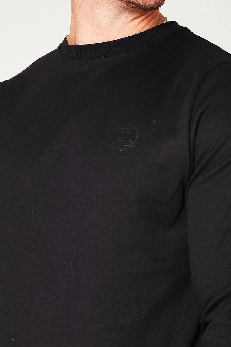 One Arm Print Sweatshirt - Black - Zanouchi
